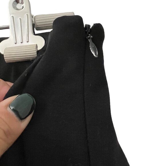 Diane Von Furstenberg Black Front Seam Size Zip Skinny Ankle Pants Size 10 - Picture 2 of 7